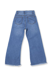 Girls wide leg denim pant